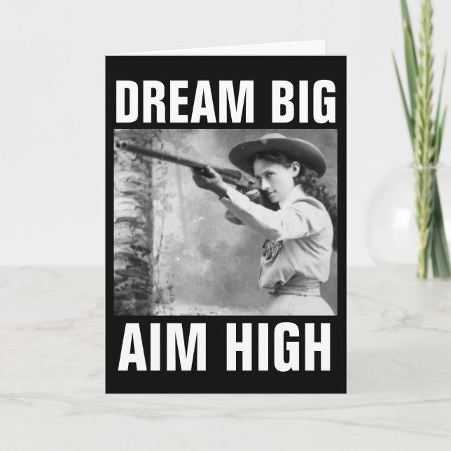 ANNIE OAKLEY WITH GUN, GREETING CARDS KORT (Framsida)