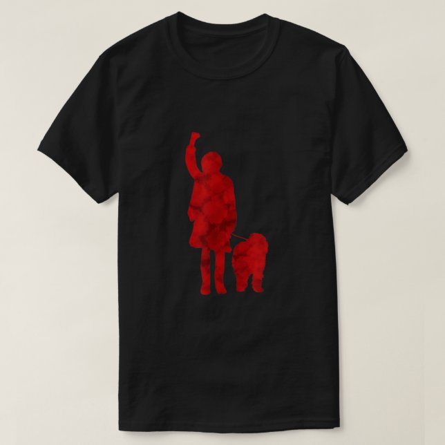 Annie Sandy, vattenfärgens hund kontur T Shirt (Design framsida)