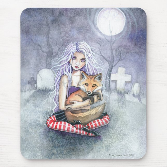 Annie's Fox Gothic Fantasy Mousepad Musmatta (Framsidan)