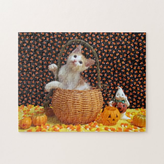 Annie's Sweet Halloween Cat Puzzle Pussel (Horisontell)