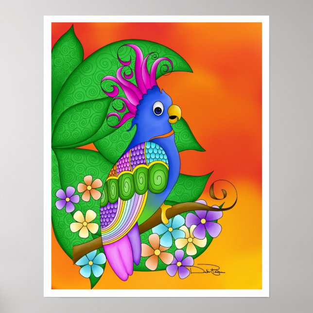 Annika Tropical Bird Poster (Framsidan)