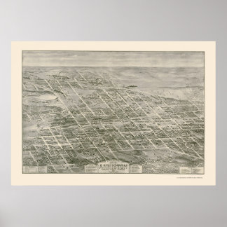 Anniston, AL Panoramic Karta - 1903 Poster
