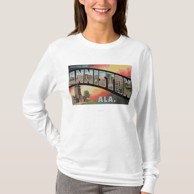 Anniston Alabama - stora brevplatser Tee Shirt (Framsida)