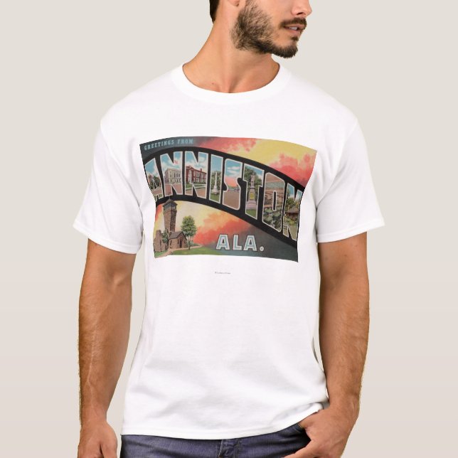 Anniston Alabama - stora brevplatser Tee Shirt (Framsida)