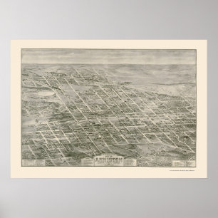 Anniston panorama- karta för AL - 1903 Poster