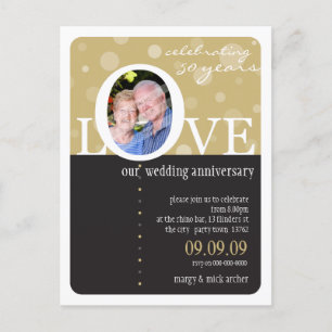ANNIVERSÄR INBJUDAN: LOVEbubbles 1 Inbjudan Vykort