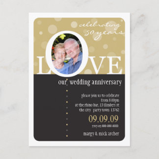 ANNIVERSÄR INBJUDAN: LOVEbubbles 1 Inbjudan Vykort