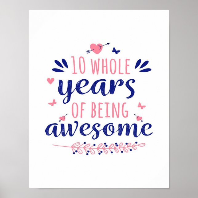 Anniversary 10 whole years of being glad poster (Framsidan)