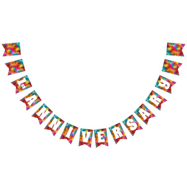 ANNIVERSARY BRÖLLOP COLORFUL RAINBOW PERSONLIG VIMPLAR (Alla)