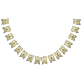 ☆ ANNIVERSARY ☆ Guld Heart Glitter Vimplar