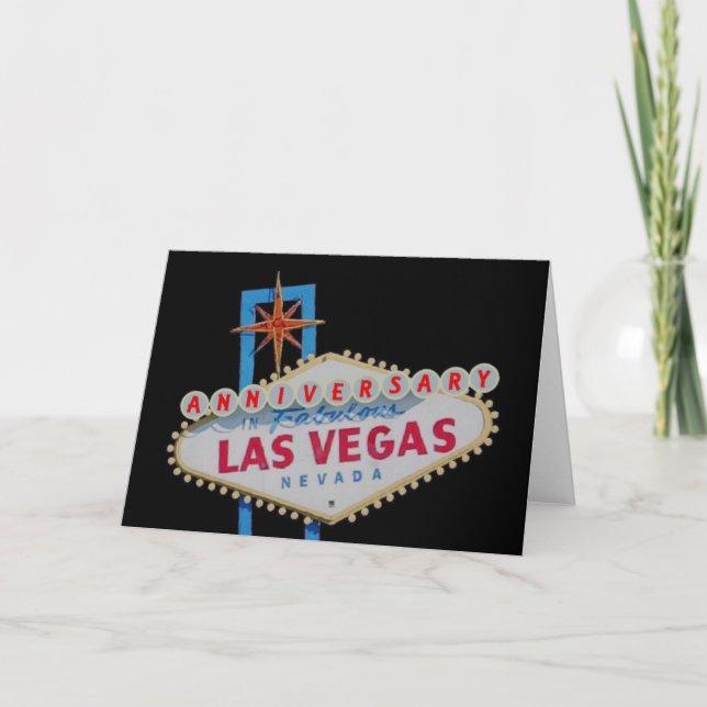 ANNIVERSARY in Fabulous Las Vegas Card Kort (Framsida)