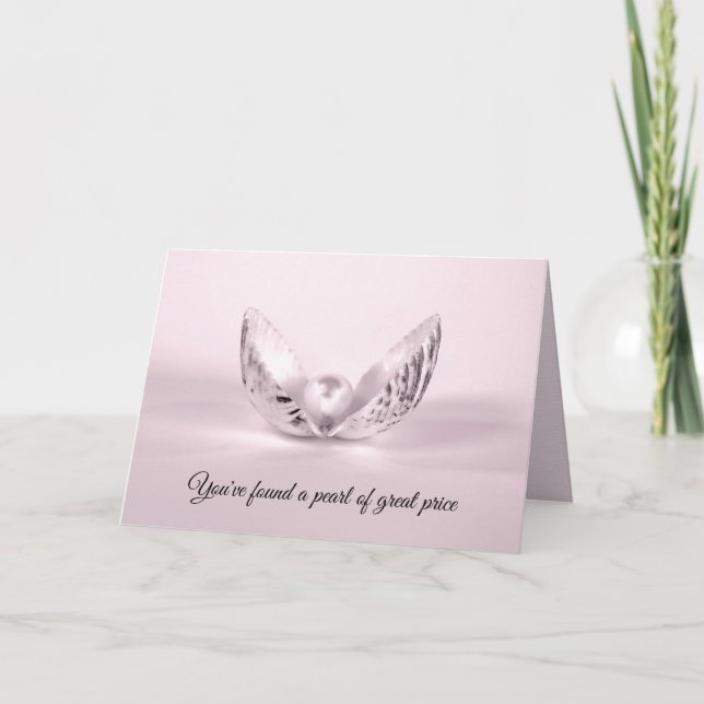 Anniversary Pearl in Seashell Kort (Framsida)