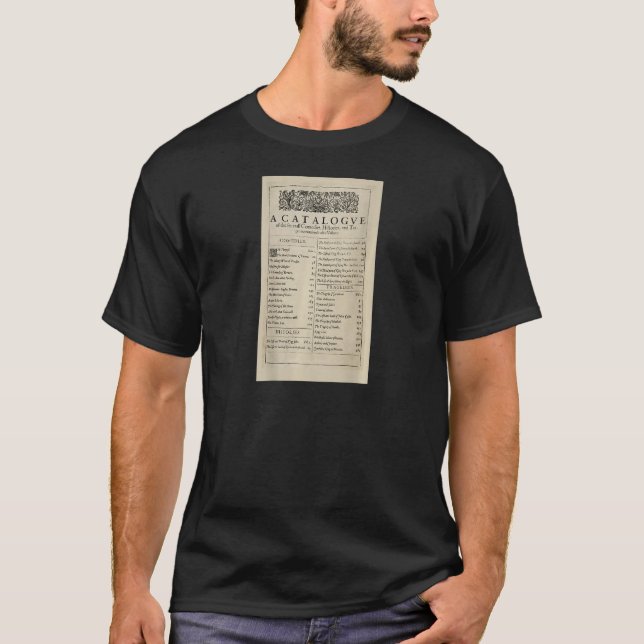 Anniversary Table of Contents Shakespeare First Fo T Shirt (Framsida)