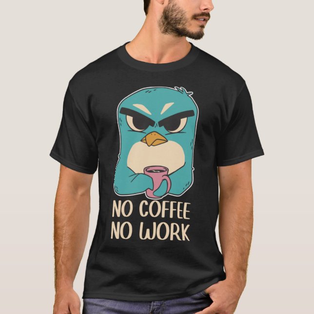 Annobelagd penguin-kaffespresso-manar kvinnor t shirt (Framsida)