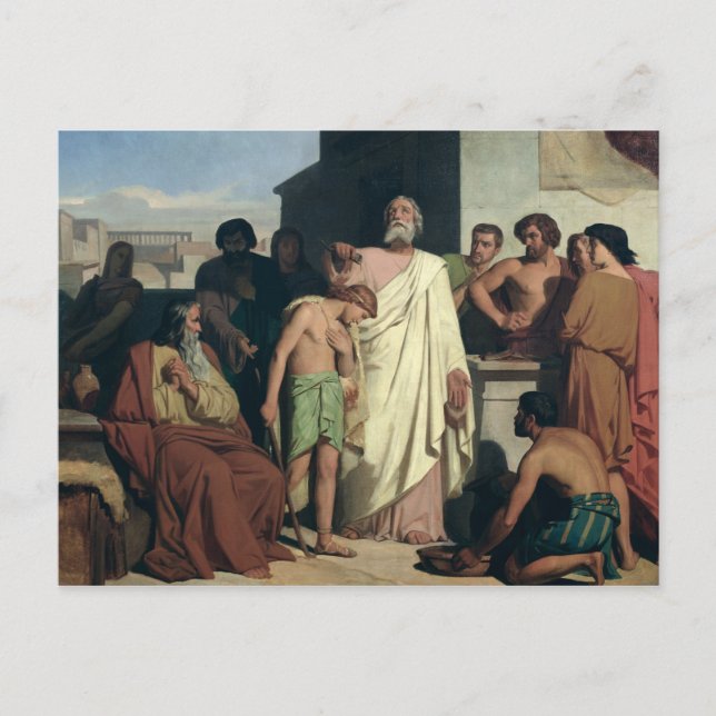 Annointing of David by Saul, 1842 Vykort (Framsida)