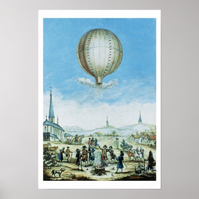 Annonays syn på Vivarais och första flygning o Poster (Framsidan)