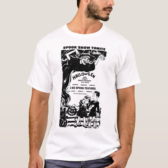 Annons 1945 för film för Halloween spökeShow T Shirt (Framsida)