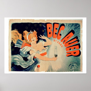 Annons för "Bec Auer" (färg litho) Poster