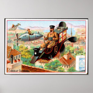 Annons för choklad för affischvintage fransk, poster