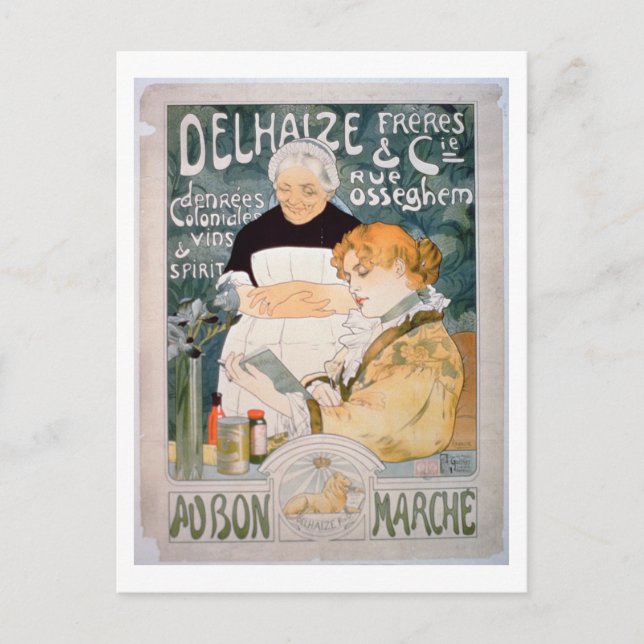 Annons för Delhaize, Brothers and Co. Vykort (Framsida)