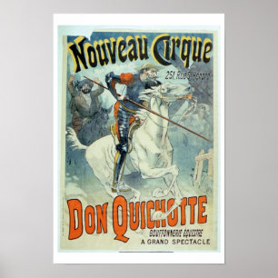 Annons för "Don Quijote, New Circus", Horse Poster