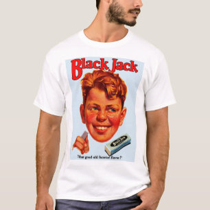 annons för gummi för 20-talsvartjack t shirt