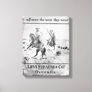 Annons för Levi Strauss & Co, c.1900 (lithoen) Canvastryck