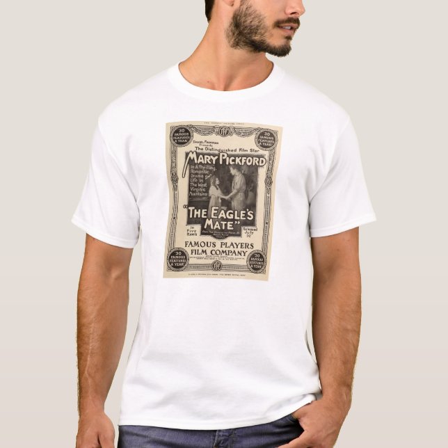 Annons för Mary Pickford 1914 tyst filmutställare T Shirt (Framsida)