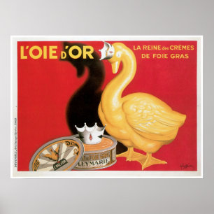 Annons för mat för vintage för krämar för L'oie Poster