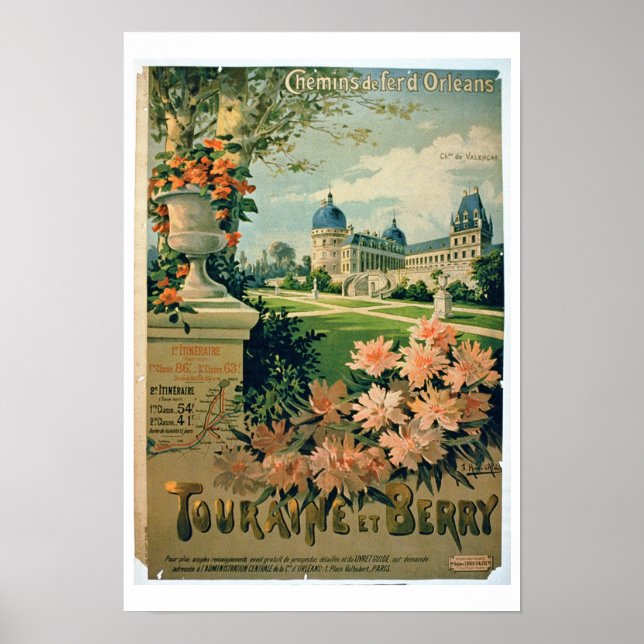 Annons för "Touraine et Berry", av Orleans Poster (Framsidan)