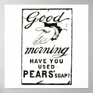 ANNONS för VINTAGEPEARSTVÅL - Circa 1895 Poster