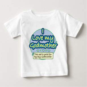Annons som betalas för av min gudmorblått t-shirt