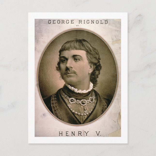 Annons till George Rignold as Henry V (kol Vykort (Framsida)