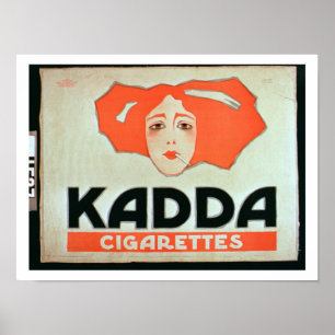Annons till Kadda Cigarettes (färg litho) Poster
