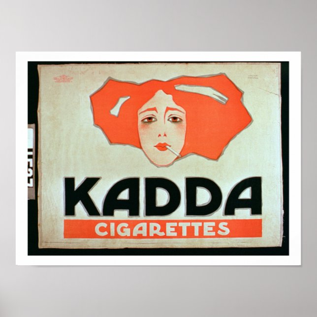Annons till Kadda Cigarettes (färg litho) Poster (Framsidan)