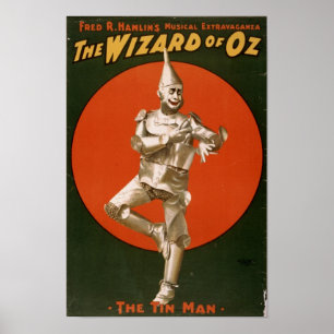 Annonsen för Wizard of Oz Tinman Poster