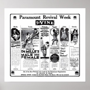 Annonser 1922 för den Cecil B. DeMille Poster