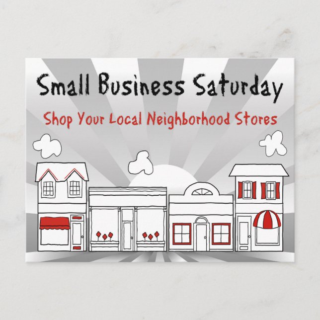 Annonsera försäljning! Small Business lördag Vykort (Framsida)