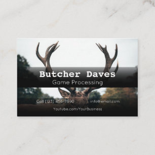 Annonsera Game Hjort Animal Processing Company Visitkort