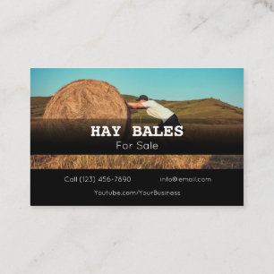 Annonsera Hay Bales for Sale Company Affärskort Visitkort