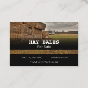 Annonsera Hay Bales for Sale Company Affärskort Visitkort