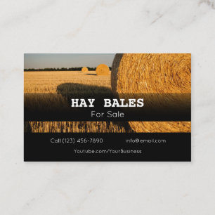 Annonsera Hay Bales for Sale Company Affärskort Visitkort