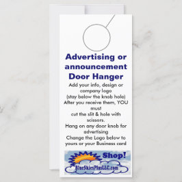 Annonsera märkre för DOOR HANGER-befordran
