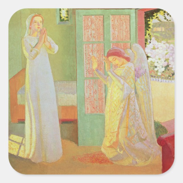 Annonsering 1913 fyrkantigt klistermärke (Framsida)