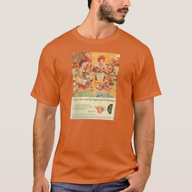 Annonsering 1958 för T-tröjaRoy Rogers leksaker Tee Shirt (Framsida)