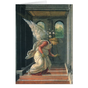Annonsering (ängeldetalj) av Sandro Botticelli Hälsningskort