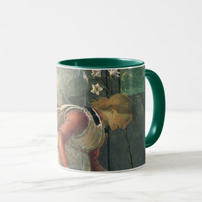 Annonsering (ängeldetalj) av Sandro Botticelli Mugg (Framsida höger)
