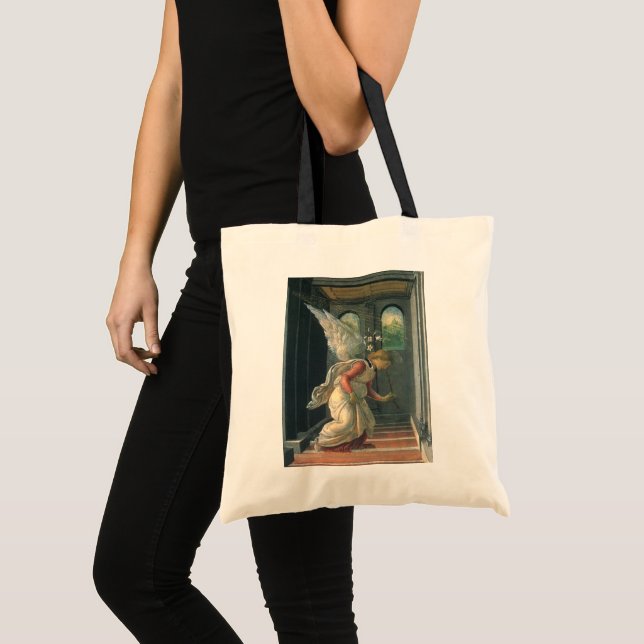 Annonsering (ängeldetalj) av Sandro Botticelli Tygkasse (Framsida (produkt))
