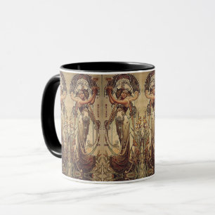 Annonsering av elegant från art nouveau mugg