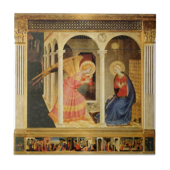 Annonsering av Fra Angelico, Renaissance Fine Art Kakelplatta (Framsidan)